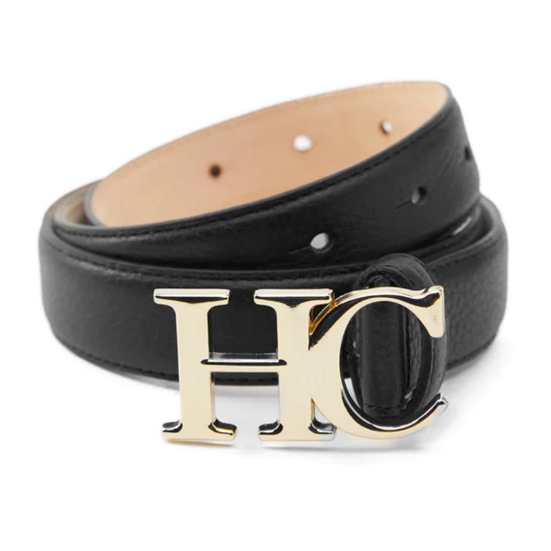 Holland Cooper Atelier Slim Logo Belt - Black-1